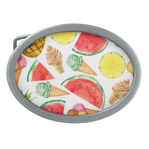 Summer Food Watermelon Ice_cream Belt Buckle