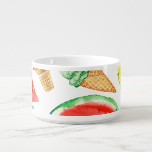 Summer Food Watermelon Ice_cream Bowl