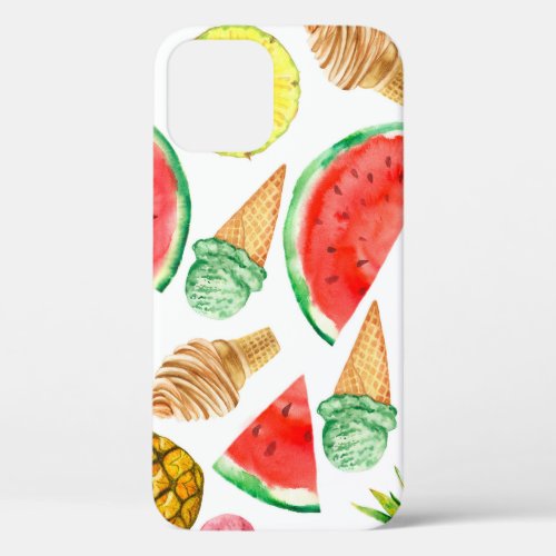 Summer Food Watermelon Ice_cream iPhone 12 Case