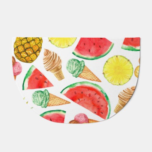 Summer Food Watermelon Ice_cream Doormat