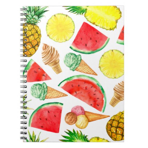 Summer Food Watermelon Ice_cream Notebook