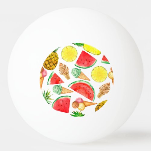 Summer Food Watermelon Ice_cream Ping Pong Ball