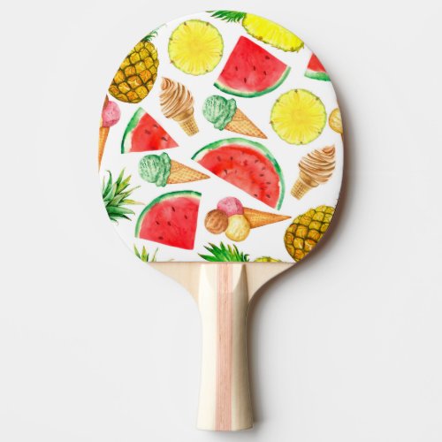 Summer Food Watermelon Ice_cream Ping Pong Paddle
