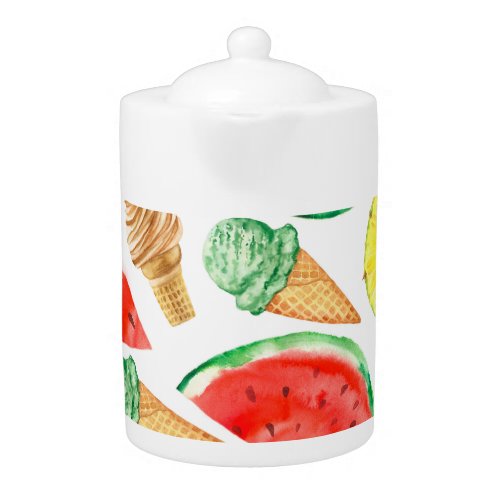 Summer Food Watermelon Ice_cream Teapot