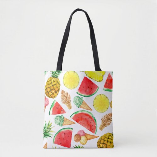 Summer Food Watermelon Ice_cream Tote Bag