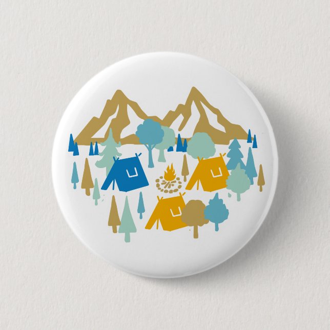 Summer Forest Camping Button (Front)