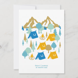 Summer Forest Camping V2 Holiday Card