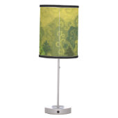 "Summer Forest", green & yellow landscape, trees Table Lamp (Back)