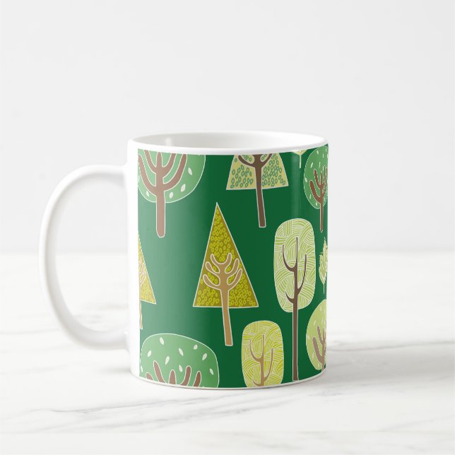 Summer Forest: Nature Inspired Design Coffee Mug (Left)