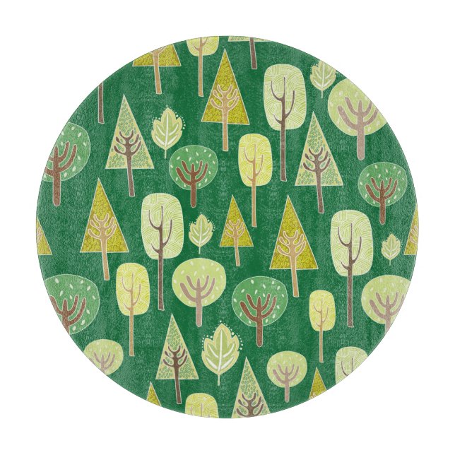 Summer Forest: Nature Inspired Design Cutting Board (Front)