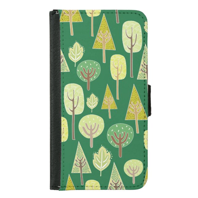 Summer Forest: Nature Inspired Design Samsung Galaxy Wallet Case (Front)
