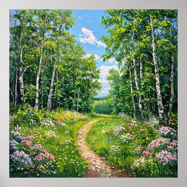 🌲 Summer Forest Wall Art Nature Decor Gift 🌿 (Front)