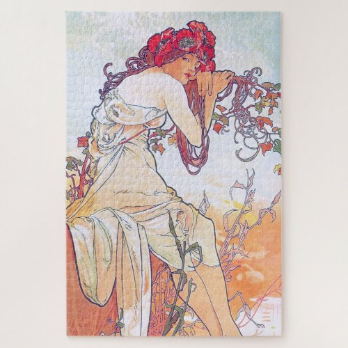 Summer Four Seasons Alphonse Mucha Jigsaw Puzzle