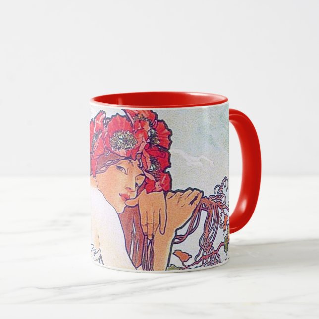 Summer (Four Seasons), Alphonse Mucha Mug (Front Right)