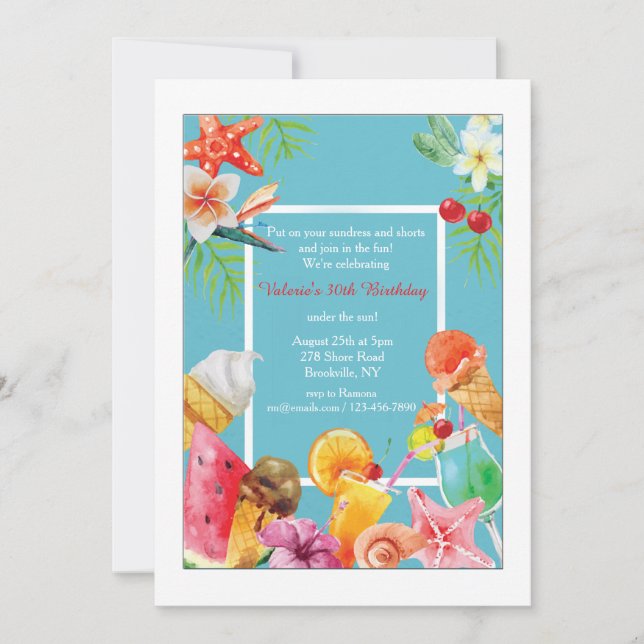 Summer Frame Invitation (Front)
