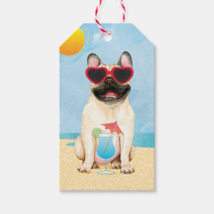 Choose Quantity French Bulldog Gift Tags: Dog Wedding Gift Tags with Frenchies on Kraft or 5 Tags 2
