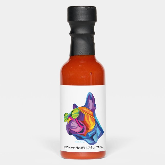 Summer French Bulldog Puppy Colourful  Hot Sauces (Front)