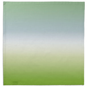 Summer Fresh Gradient Cool Blue Green Ombre Cloth Napkin