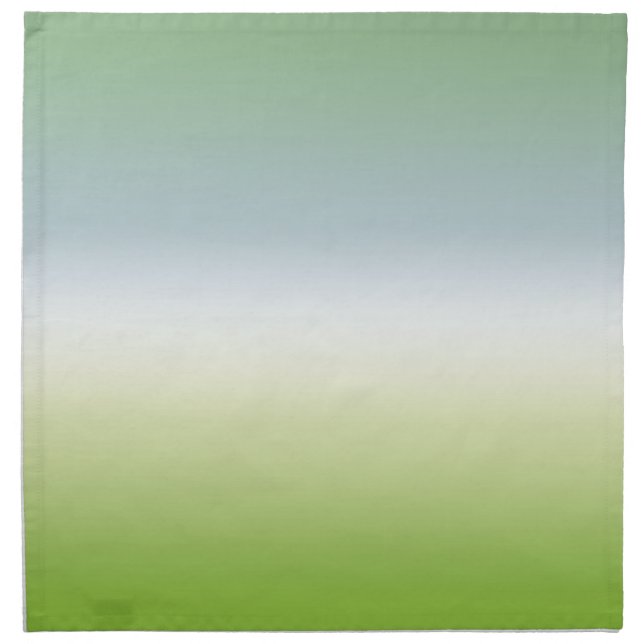 Summer Fresh Gradient Cool Blue Green Ombre  Cloth Napkin (Front)