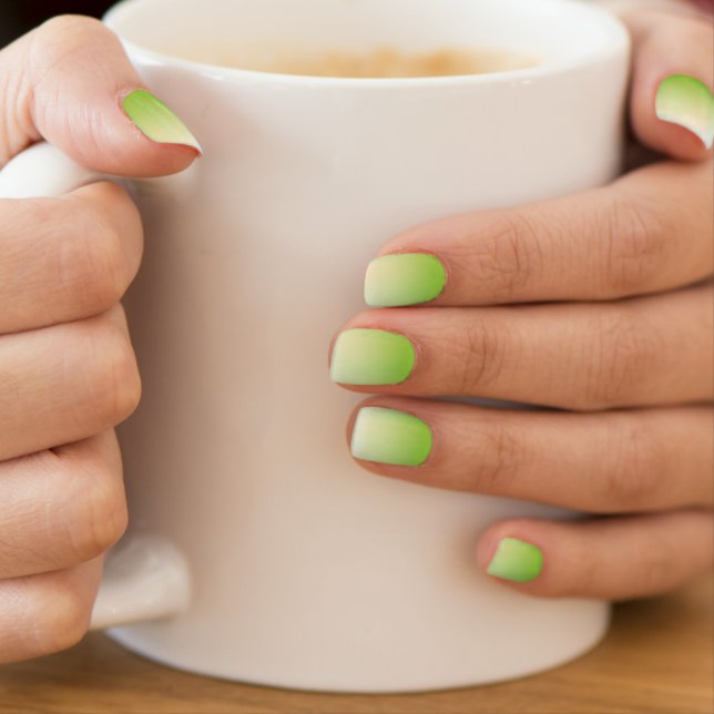 Summer Fresh Gradient Cool Blue Green Ombre    Minx Nail Art (Insitu - Mug)