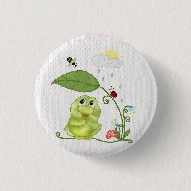 summer frog button (Front)