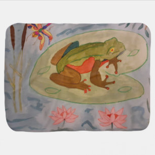 Summer Frog Pond Baby Blanket