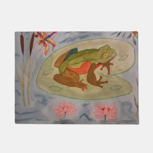 Summer Frog Pond Doormat (Front)