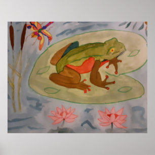 Summer Frog Pond Poster
