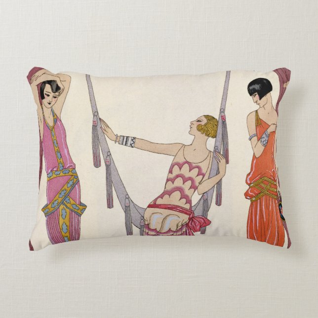 Summer, from 'Gazette du Bon Ton', 1925 Accent Pillow (Front)
