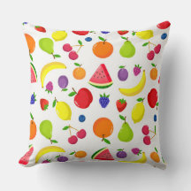 Summer Fruit and Berry Colorful Pillow