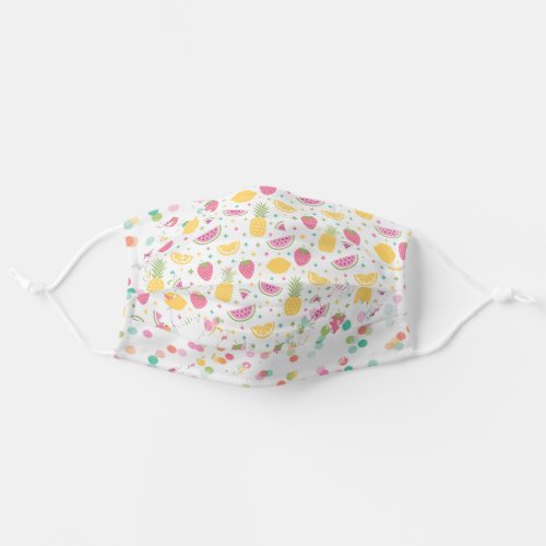 summer fruit and dots adult cloth face mask
