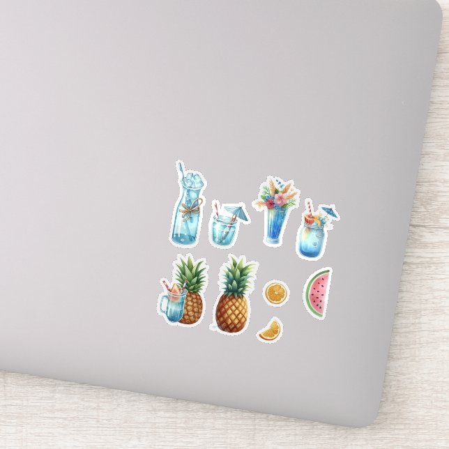 Summer Fruit and Drinks Sticker (Detail)