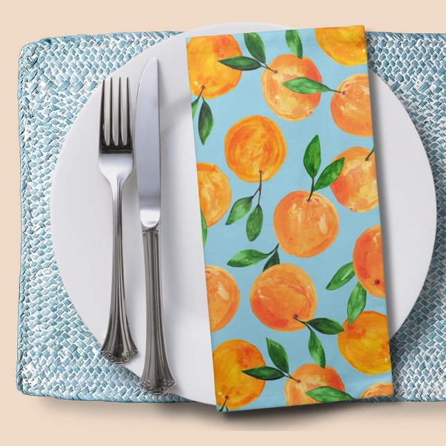 Summer fruit citrus oranges pattern cloth napkin (Citrus Oranges summer Fruit pattern cloth napkin)