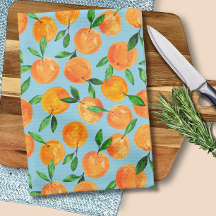 Summer fruit citrus oranges pattern kitchen towel