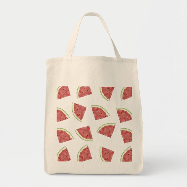 Summer fruit juicy watermelon tote bag (Front)