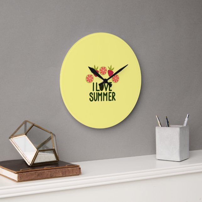  Summer  Fruit Large Clock (Office)