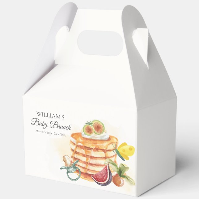 Summer Fruit Pancake Pacifier Brunch Baby Shower  Favor Boxes (Front)