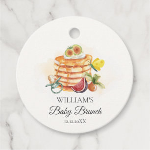 Summer Fruit Pancake Pacifier Brunch Baby Shower  Favor Tags