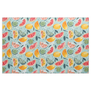 Summer Fruit Pattern   Seamless Watermelon & Citru Fabric