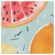 Summer Fruit Pattern | Seamless Watermelon & Citru