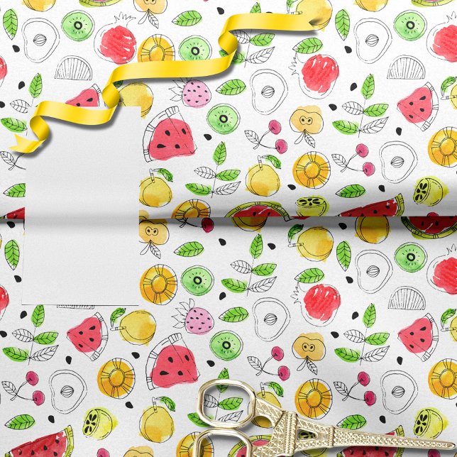 Summer Fruit Pattern | White Tissue Paper (Creator Uploaded)