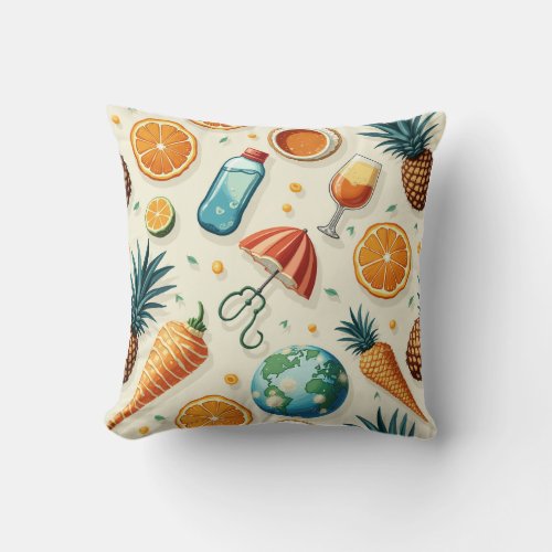 summer fruit pillow cushion