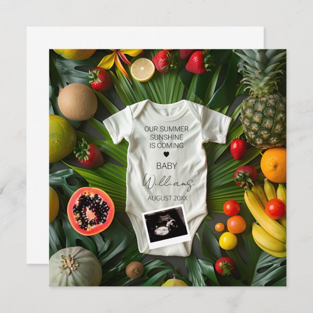 Summer Fruit Pregnancy Announcement (Front/Back)