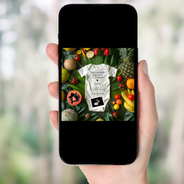 Summer Fruit Pregnancy Announcement (Front Digital)