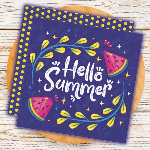 Summer Fruit Watermelon Greeting  Card