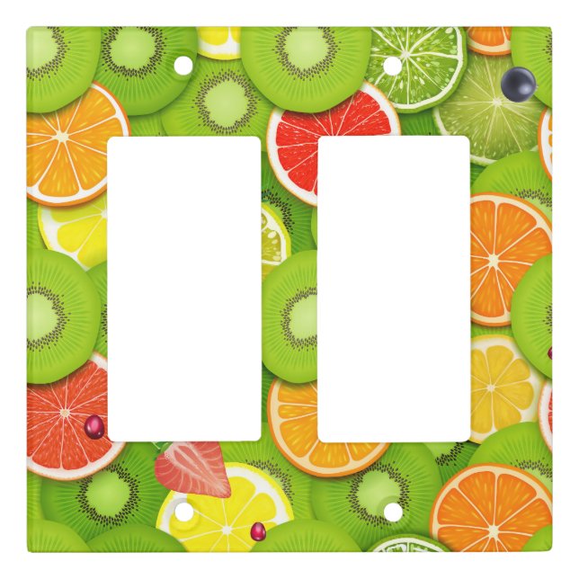 Summer Fruits 2 Light Switch Cover (Front)