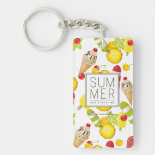 Summer Fruits and Ice-Cream Fun Keychain