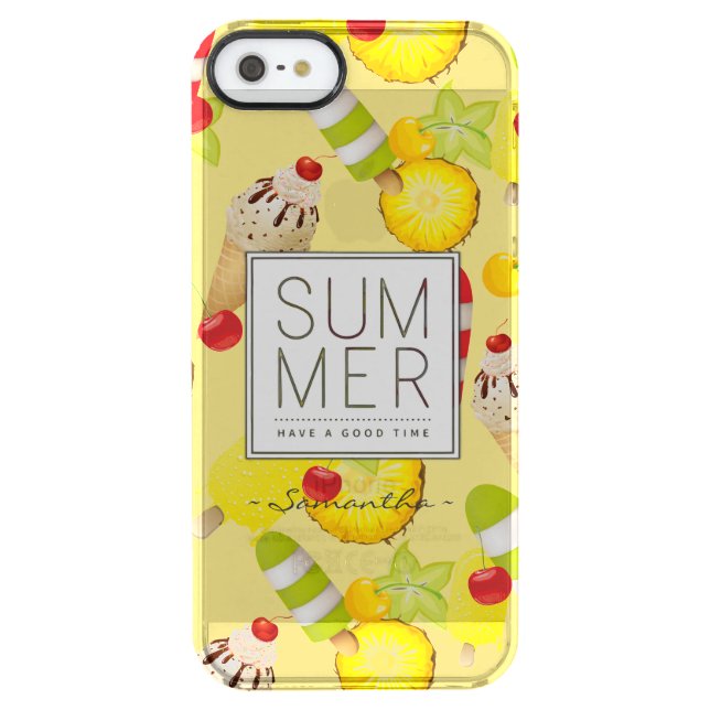 Summer Fruits and Ice-Cream Fun Uncommon iPhone Case (Back)