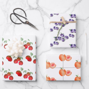 Summer Fruits Assorted Wrapping Paper Sheets