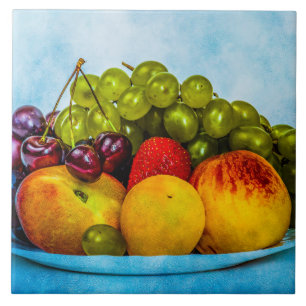 Summer fruits ceramic tile